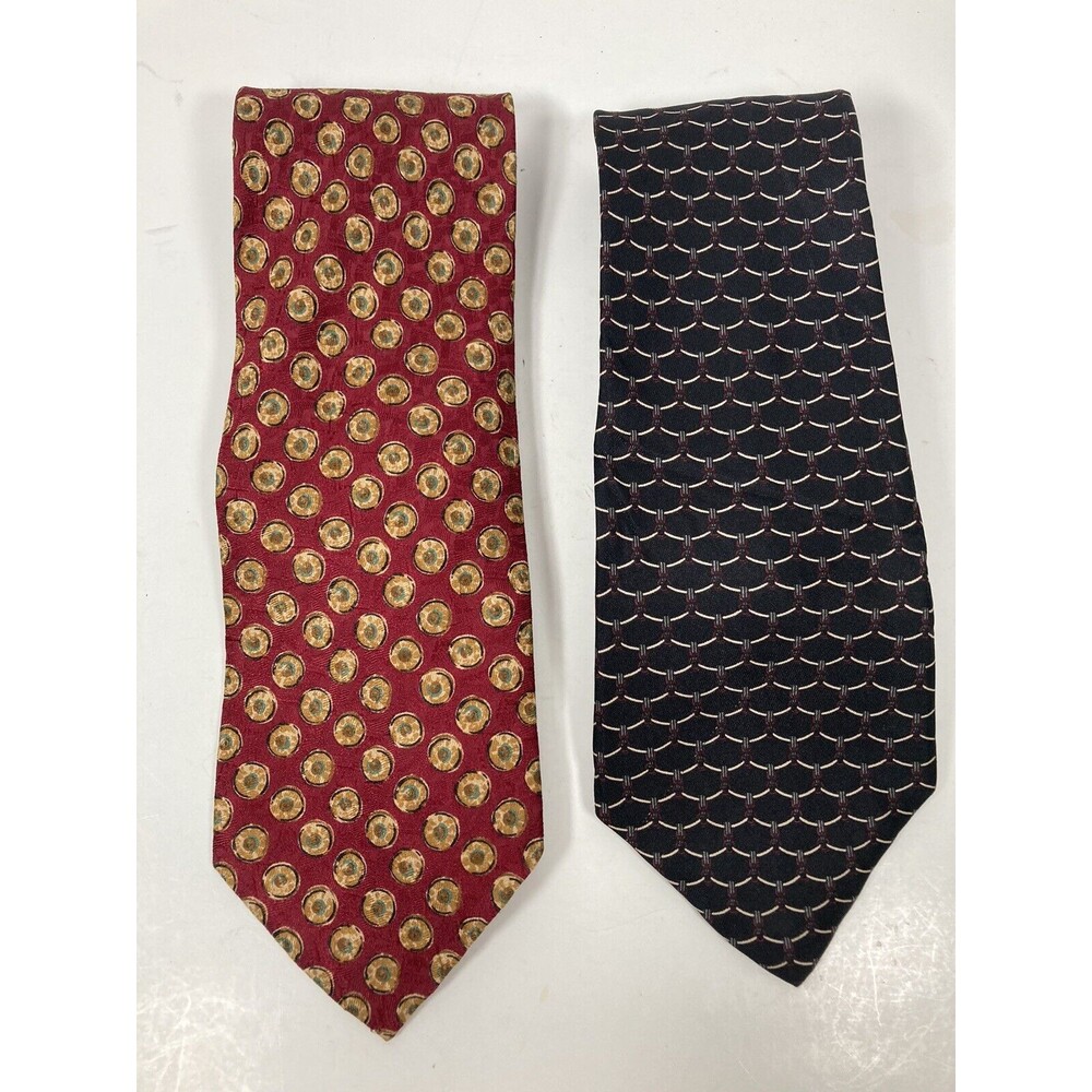 SAKS FIFTH AVENUE (2) 100% Silk Made in Italy Ties EUC
